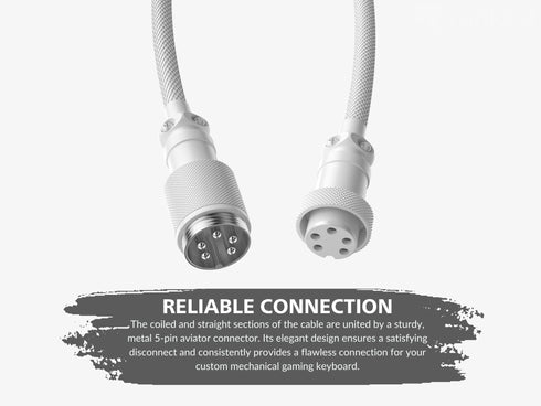Coiled Keyboard Cable | 5-Pin Aviator Connector - Ranked